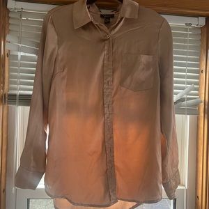 Long sleeve satin button up